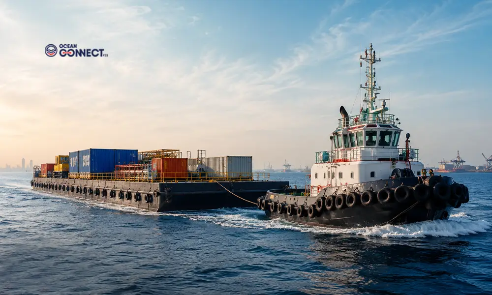 Marine logistics solutions in Dubai supporting offshore operations, cargo transportation, and vessel logistics across UAE ports